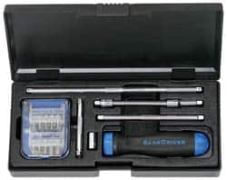 GearWrench - 26 Piece Ratcheting Screwdriver Set - Blade Sizes: Width 5/32, 3/16 & 1/4, Bit Sizes: Hex Inch 3/32, 1/8, 5/32, 3/16, 1/4 & 5/16, Philips #1 to #3, Torx T10, T15, T20, T25, T30 & T40 - Makers Industrial Supply