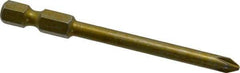 Wera - #1 Phillips Screwdriver Bit - 1/4" Hex Drive, 2-3/4" OAL - Makers Industrial Supply