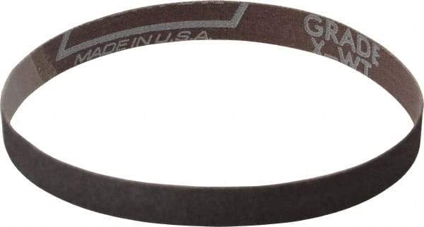 Norton - 1/2" Wide x 12" OAL, 80 Grit, Aluminum Oxide Abrasive Belt - Aluminum Oxide, Medium, Coated, X Weighted Cloth Backing, Series R283 - Makers Industrial Supply