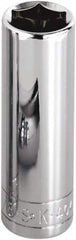 SK - 1/2", 3/8" Drive, Deep Hand Socket - 12 Points, Steel, Chrome Finish - Makers Industrial Supply