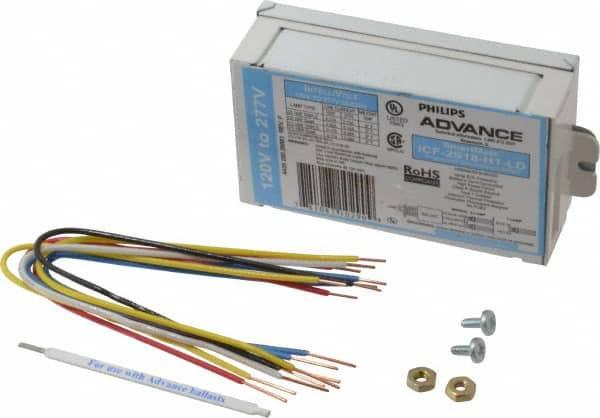 Philips Advance - 1 or 2 Lamp, 120-277 Volt, 0.16 to 0.33 Amp, 0 to 39 Watt, Programmed Start, Electronic, Nondimmable Fluorescent Ballast - 0.90, 0.91, 0.95, 1.00, 1.05 Ballast Factor - Makers Industrial Supply