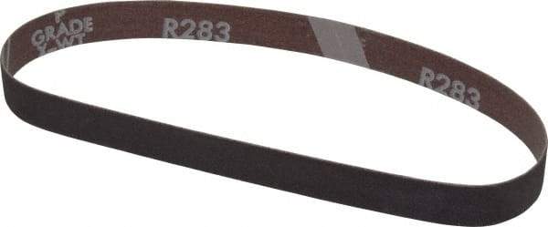 Norton - 3/4" Wide x 20-1/2" OAL, 80 Grit, Aluminum Oxide Abrasive Belt - Aluminum Oxide, Medium, Coated, Cloth Backing, Series R283 - Makers Industrial Supply