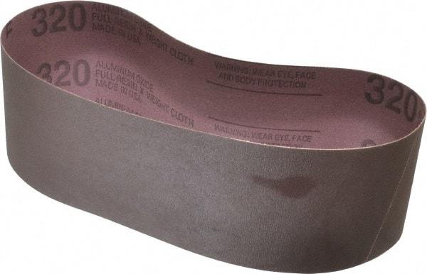 Tru-Maxx - 3" Wide x 24" OAL, 320 Grit, Aluminum Oxide Abrasive Belt - Aluminum Oxide, Extra Fine, Coated - Makers Industrial Supply