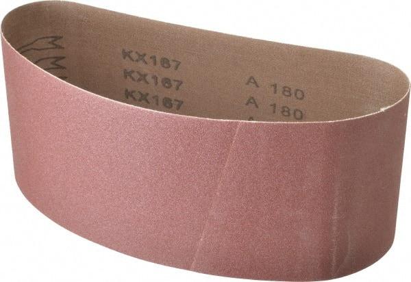 Tru-Maxx - 4" Wide x 24" OAL, 180 Grit, Aluminum Oxide Abrasive Belt - Aluminum Oxide, Very Fine, Coated - Makers Industrial Supply