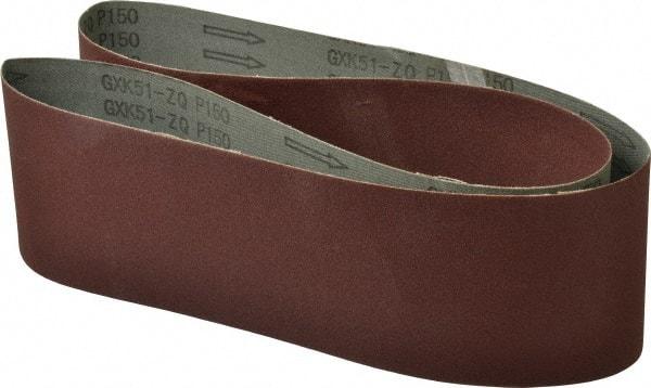 Tru-Maxx - 4" Wide x 54" OAL, 150 Grit, Aluminum Oxide Abrasive Belt - Aluminum Oxide, Very Fine, Coated, X Weighted Cloth Backing - Makers Industrial Supply