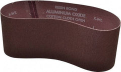 Norton - 4" Wide x 24" OAL, 80 Grit, Aluminum Oxide Abrasive Belt - Aluminum Oxide, Medium, Coated, X Weighted Cloth Backing, Series R228 - Makers Industrial Supply