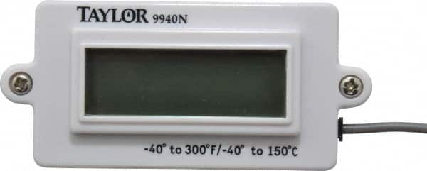 Taylor - -40 to 300°F Digital Panel Thermometer - LCD Display, 1.5 Volts - Makers Industrial Supply