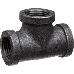 Black Pipe Fittings; Fitting Type: Tee; Fitting Size: 1-1/4″; Material: Malleable Iron; Finish: Black; Fitting Shape: Tee; Thread Standard: NPT; Connection Type: Threaded; Lead Free: No; Standards: ASME ™B1.2.1;  ™ASME ™B16.3