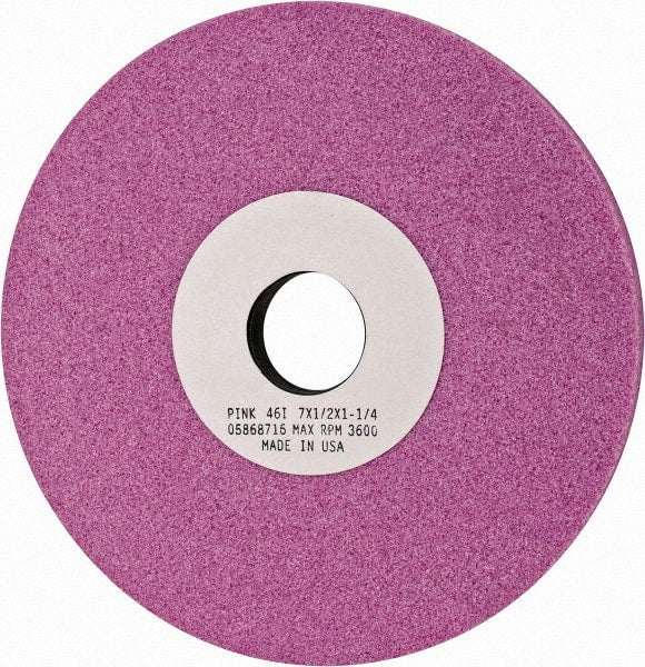 Grier Abrasives - 7" Diam x 1-1/4" Hole x 1/2" Thick, I Hardness, 46 Grit Surface Grinding Wheel - Makers Industrial Supply