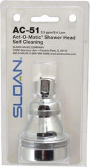 Sloan Valve Co. - 2.5 GPM, 2-1/2 Face Diameter, Shower Head - Chrome Plated, Brass - Makers Industrial Supply