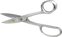 Clauss - 2-3/4" LOC, 8-1/4" OAL Chrome Plated High Leverage Shears - Ambidextrous, Straight Handle, For General Purpose Use - Makers Industrial Supply