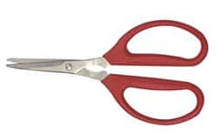 Clauss - 1-1/2" LOC, 6-1/4" OAL Stainless Steel Standard Shears - Ambidextrous, Plastic Straight Handle, For General Purpose Use - Makers Industrial Supply