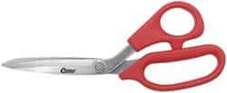 Clauss - 3-1/4" LOC, 8" OAL Stainless Steel Standard Shears - Ambidextrous, Plastic Offset Handle, For General Purpose Use - Makers Industrial Supply