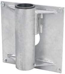 THERN - 8 Inches Long x 3.88 Inches Wide x 14.56 Inches Deep x 1/2 Inches Thick Davit Crane Wall Mount Base - 7 Inches Distance Between Mounting Hole Centers, 0.41 Inches Hole Diameter, Galvanized Finish - Makers Industrial Supply