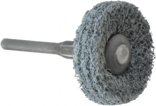 Superior Abrasives - 1" Diam, 1/4" Face Width, 1/8" Center Hole, Fine Grade, Silicon Carbide Deburring Wheel - Unitized, Soft Density 2 Grade - Makers Industrial Supply