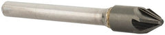 SGS - 3/8" Head Diam, 1/4" Shank Diam, 6 Flute 60° Solid Carbide Countersink - Makers Industrial Supply