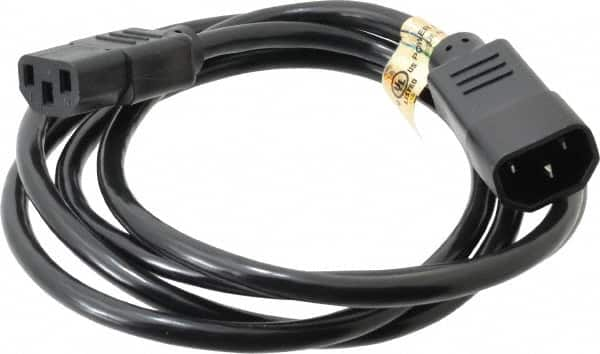 Tripp-Lite - 6' Long, IEC-320-C14/IEC-320-C13 Computer Cable - Black, Male x Female - Makers Industrial Supply