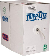 Tripp-Lite - Cat5e, 24 AWG, 350 MHz, Unshielded Network & Ethernet Cable - Gray, PVC, 1,000' OAL - Makers Industrial Supply