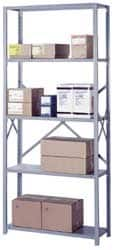 Lyon - 6 Shelf Add-On Open Steel Shelving - 900 Lb Capacity, 36" Wide x 84" High x 24" Deep, Gray - Makers Industrial Supply