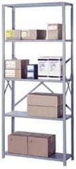 Lyon - 6 Shelf Add-On Open Steel Shelving - 900 Lb Capacity, 36" Wide x 84" High x 24" Deep, Gray - Makers Industrial Supply