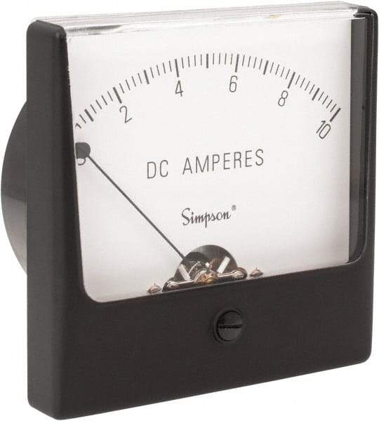 Simpson Electric - Analog, DC Ammeter, Panel Meter - 60 Hz, 0.005 Ohms at 60 Hz - Makers Industrial Supply