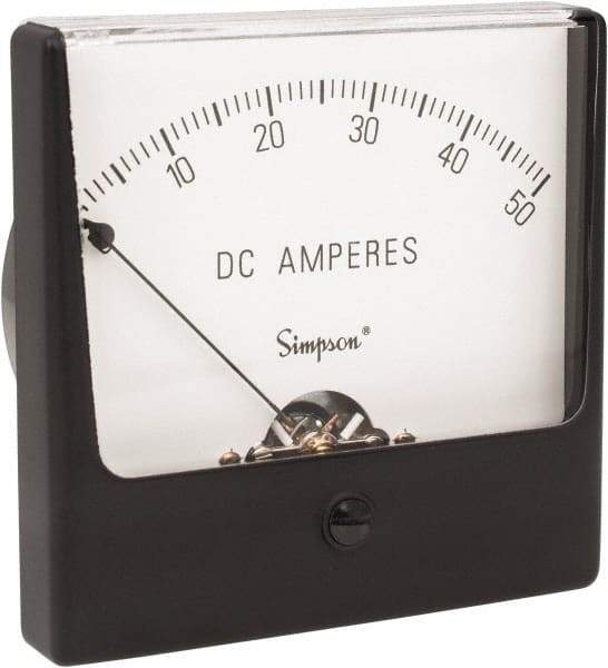 Simpson Electric - Analog, DC Ammeter, Panel Meter - 60 Hz, 0.001 Ohms at 60 Hz - Makers Industrial Supply