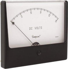 Simpson Electric - Analog, DC Voltmeter, Panel Meter - 60 Hz, 1000 Ohms at 60 Hz, 15 VDC - Makers Industrial Supply