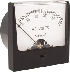 Simpson Electric - Analog, AC Voltmeter, Panel Meter - 60 Hz, 50000 Ohms at 60 Hz, 300 VAC - Makers Industrial Supply