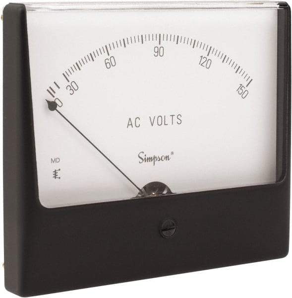 Simpson Electric - Analog, AC Voltmeter, Panel Meter - 60 Hz, 25000 Ohms at 60 Hz, 150 VAC - Makers Industrial Supply