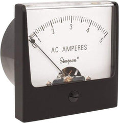 Simpson Electric - Analog, AC Ammeter, Panel Meter - 60 Hz, 0.008 Ohms at 60 Hz - Makers Industrial Supply