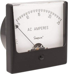 Simpson Electric - Analog, AC Ammeter, Panel Meter - 60 Hz, 0.002 Ohms at 60 Hz - Makers Industrial Supply