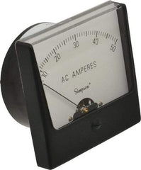 Simpson Electric - Analog, AC Ammeter, Panel Meter - 60 Hz, 0.001 Ohms at 60 Hz - Makers Industrial Supply