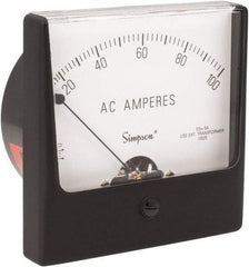 Simpson Electric - Analog, AC Ammeter, Panel Meter - 60 Hz, 0.008 Ohms at 60 Hz - Makers Industrial Supply