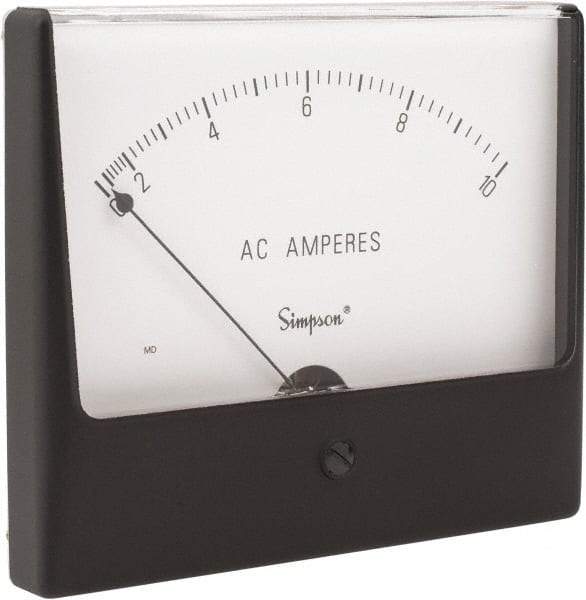 Simpson Electric - Analog, AC Ammeter, Panel Meter - 60 Hz, 0.004 Ohms at 60 Hz - Makers Industrial Supply