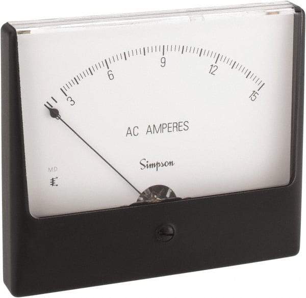 Simpson Electric - Analog, AC Ammeter, Panel Meter - 60 Hz, 0.0025 Ohms at 60 Hz - Makers Industrial Supply