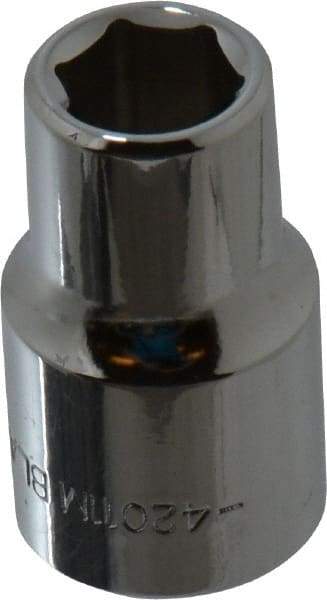 Blackhawk by Proto - 1/2" Drive, Standard Hand Socket - 6 Points, 1-1/2" OAL, Chrome Finish - Makers Industrial Supply