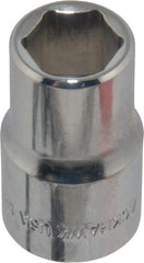 Blackhawk by Proto - 1/2" Drive, Standard Hand Socket - 6 Points, 1-1/2" OAL, Chrome Finish - Makers Industrial Supply