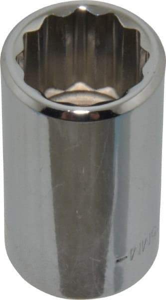 Blackhawk by Proto - 1/2" Drive, Standard Hand Socket - 12 Points, 1-1/2" OAL, Chrome Finish - Makers Industrial Supply