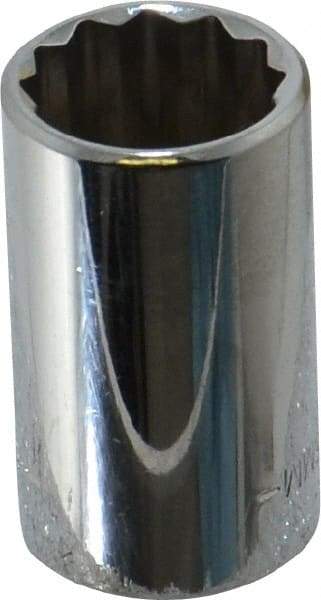 Blackhawk by Proto - 1/2" Drive, Standard Hand Socket - 12 Points, 1-1/2" OAL, Chrome Finish - Makers Industrial Supply