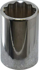 Blackhawk by Proto - 1/2" Drive, Standard Hand Socket - 12 Points, 1-1/2" OAL, Chrome Finish - Makers Industrial Supply