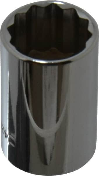 Blackhawk by Proto - 1/2" Drive, Standard Hand Socket - 12 Points, 1-1/2" OAL, Chrome Finish - Makers Industrial Supply