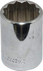 Blackhawk by Proto - 1/2" Drive, Standard Hand Socket - 12 Points, 1-1/2" OAL, Chrome Finish - Makers Industrial Supply