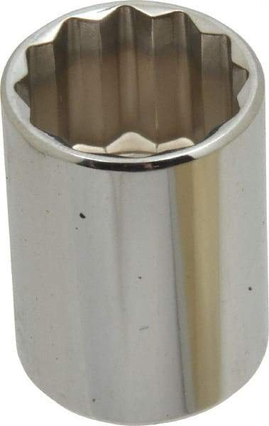 Blackhawk by Proto - 1/2" Drive, Standard Hand Socket - 12 Points, 1-1/2" OAL, Chrome Finish - Makers Industrial Supply