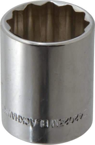 Blackhawk by Proto - 1/2" Drive, Standard Hand Socket - 12 Points, 1-1/2" OAL, Chrome Finish - Makers Industrial Supply