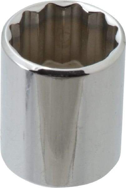 Blackhawk by Proto - 1/2" Drive, Standard Hand Socket - 12 Points, 1-1/2" OAL, Chrome Finish - Makers Industrial Supply