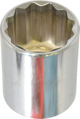 Blackhawk by Proto - 1/2" Drive, Standard Hand Socket - 12 Points, 1-5/8" OAL, Chrome Finish - Makers Industrial Supply