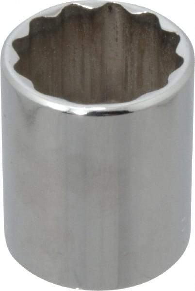 Blackhawk by Proto - 1/2" Drive, Standard Hand Socket - 12 Points, 1-3/4" OAL, Chrome Finish - Makers Industrial Supply