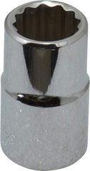 Blackhawk by Proto - 1/2" Drive, Standard Hand Socket - 12 Points, 1-1/2" OAL, Chrome Finish - Makers Industrial Supply