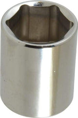 Blackhawk by Proto - 1/2" Drive, Standard Hand Socket - 6 Points, 1-1/2" OAL, Chrome Finish - Makers Industrial Supply