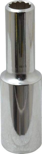 Blackhawk by Proto - 1/2" Drive, Deep Hand Socket - 12 Points, 3-3/32" OAL, Chrome Finish - Makers Industrial Supply